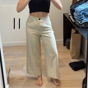 Bershka Cropped Wide Leg Pants